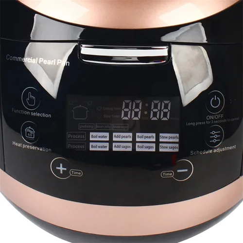 Miniatura 8 de LOYALHEARTDY 5L 860W Totalmente Automático Tapioca Perlas Bola Cocina Profesional Boba Máquina Panel de Control Inteligente Perla Tapioca Cocina