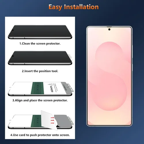 Miniatura 8 de [Paquete de 2+2] Protector de pantalla de privacidad mate de 4 vías de 360° para Samsung Galaxy S20 con protector de lente de cámara, compatible