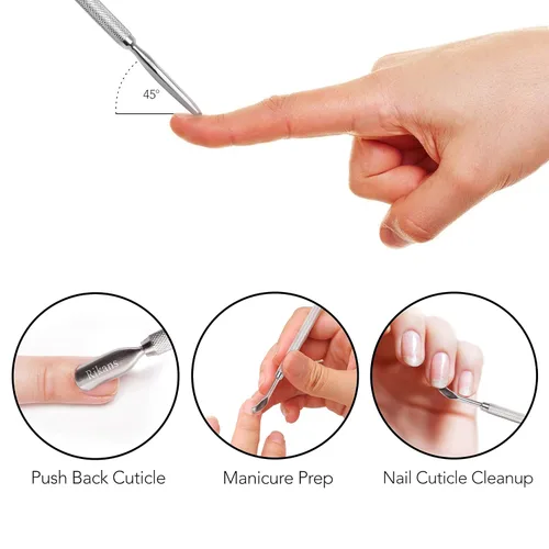 Miniatura 2 de Empujador de cutículas, arte de uñas y gel UV, herramienta removedor de esmalte de uñas para manicura, pedicura, recortadora de cutículas.