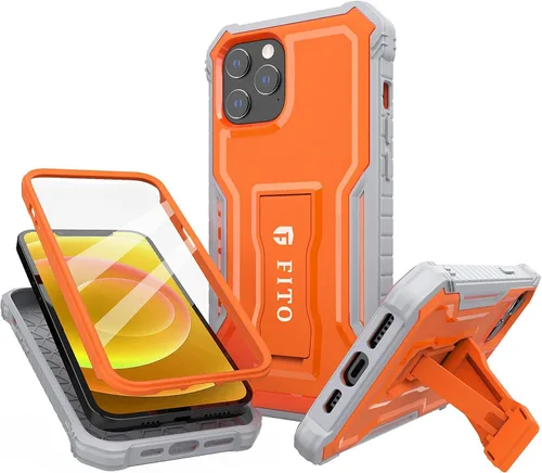 Miniatura 7 de FITO - Funda protectora de doble capa a prueba de golpes y cuerpo completo con protector de pantalla, soporte integrado