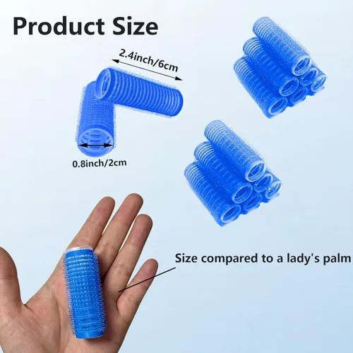Miniatura 3 de 12PCS Self Grip Small Hair Curlers Set Heatless Roller Hair Curlers Pro Salon Hairdressing Curler DIY Hairstyle Hair Rollers Tools Rat Tail Comb for
