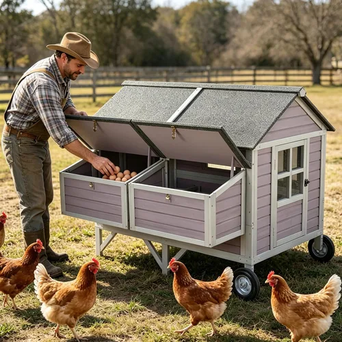 Miniatura 9 de GUTINNEEN Puerta automática de gallinero con energía solar, abridor de puerta de pollo automático para Chicken House Duck Run (negro)