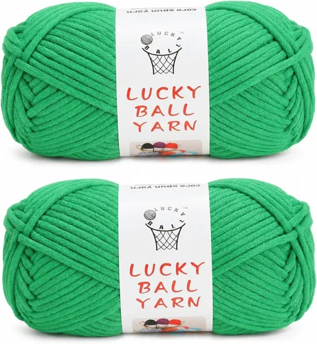 Miniatura 15 de LUCKY BALL Hilo para ganchillo, 3.53 oz/109 yardas, 70% algodón, 30% nailon, #5, hilo de tubo voluminoso para tejer, para bolsos, sombreros