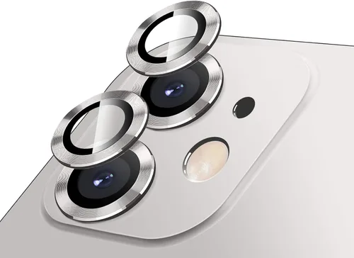 Miniatura 12 de LucBuy Protector de lente de cámara para iPhone 12 Pro Max, vidrio templado HD de alta calidad, aleación de aluminio, anillo individual, película