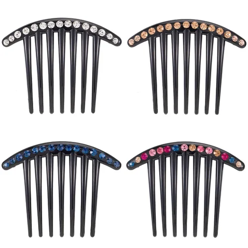 Miniatura 11 de Peine lateral de perlas para mujer, peines de pelo con diamantes de imitación, 7 dientes, accesorios de cristal vintage, accesorios para tocados