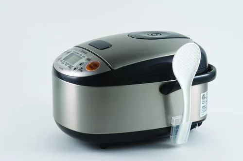 Miniatura 4 de Zojirushi NS-LGC05XB Micom - Olla arrocera y calentador, 3 tazas (sin cocinar), color negro inoxidable y CW-PZC22FC Micom Super Boiler 2.2L, Floral