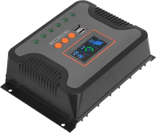 Miniatura 6 de PWM Controlador de carga solar, 60A 12V 24V 36V 48V 2 Puerto USB Pantalla LCD ajustable AGM Gel Inundado Batería de Litio.