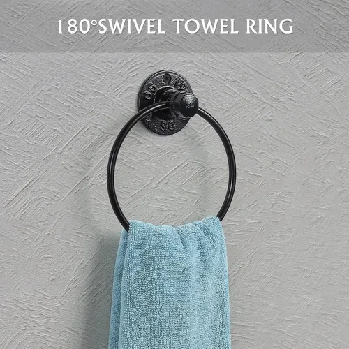 Miniatura 4 de Juego de accesorios de baño industriales para toallas con toallero de papel, soporte para toallas de mano, soporte para toallas de mano, soporte