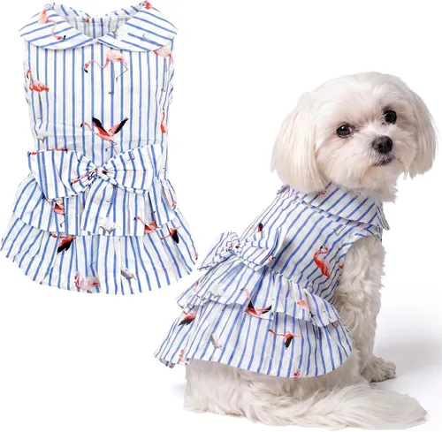 Miniatura 56 de Parisian Pet Chambray - Vestido para perro - Ligero sin mangas para perro, niña, talla XS Chambray en general