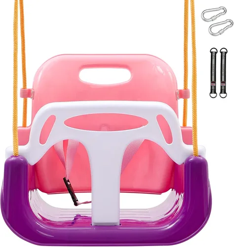 Miniatura 10 de RedSwing Asiento de columpio 3 en 1 para bebé, columpios para niños pequeños, antideslizantes, cómodos y seguros, desmontable para bebés y Azul