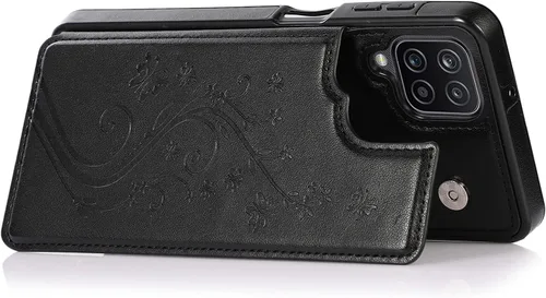 Miniatura 5 de Funda de teléfono para Samsung Galaxy A42 5G con protector de pantalla de vidrio templado, tarjetero con soporte para tarjetero, soporte para celda