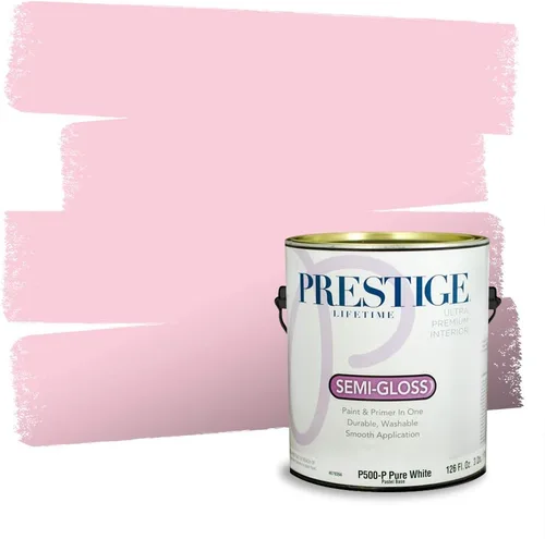 Miniatura 255 de Prestige Paints Pintura exterior e imprimación en uno, 1 galón, plano, coincidencia comparable de Valspar* Amber Rose*