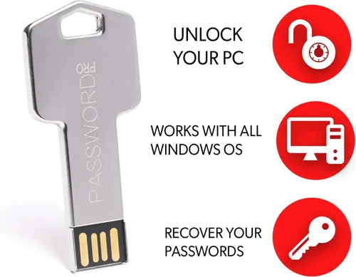 Miniatura 5 de Llave de restablecimiento de contraseña Pro Next Generation - USB 3.0 funciona con Windows 98, 2000, XP, Vista, 7 y 10 - Acceso rápido sin conexión