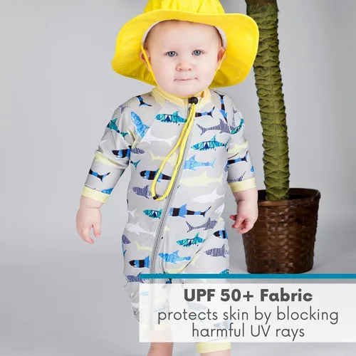 Miniatura 3 de SwimZip - Traje de baño de manga larga para niño, con protección UPF 50+