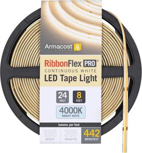 Miniatura 23 de Armacost Lighting RibbonFlex Pro 24V Luz de Tira LED COB Blanca, 2700K, 165 Lúmenes/Pie, 2.5M 171110