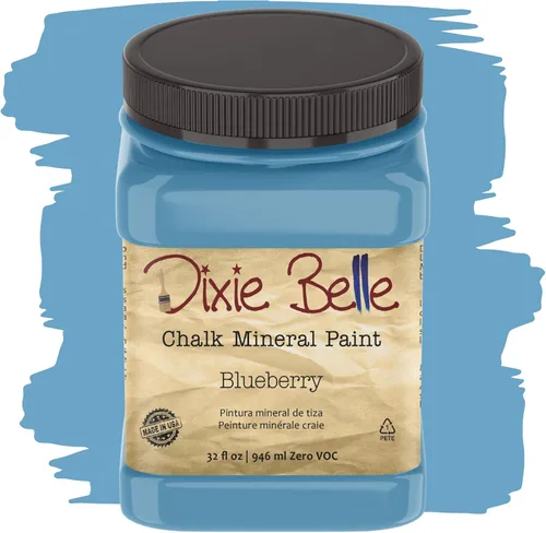 Miniatura 324 de Dixie Belle Paint Company - Pintura con acabado de tiza para muebles, color negro (Caviar), 1 galón, 128 fl oz, pintura mineral color rosa intenso