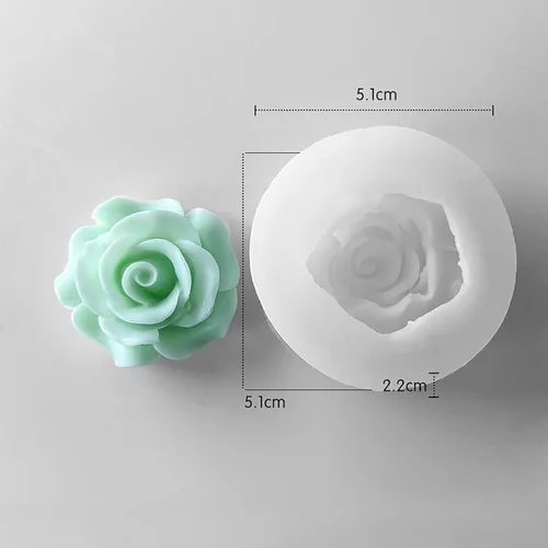 Miniatura 5 de Paquete de 2 moldes de flores florecientes de resina – Moldes de silicona de fundición de resina para decoración del hogar y fabricación de velas