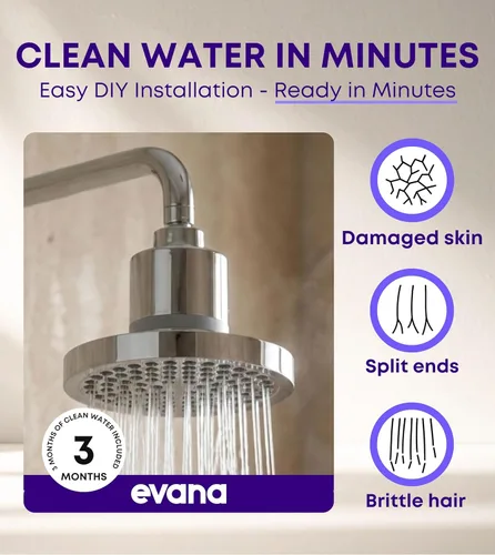 Miniatura 7 de Cabezal de ducha filtrado Evana con filtros - Elimina hasta el 99% de cloro y metales pesados - Cabezales de ducha de alta presión – Accesorios