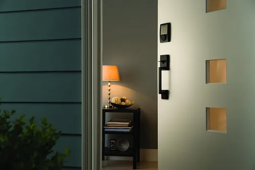 Miniatura 6 de Schlage FE285 CEN 622 LAT CEN Century - Juego de manijas de entrada delantera con palanca Latitude, media empuñadura inferior, negro mate