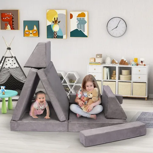 Miniatura 2 de Betterhood Sofá Modular de Juegos para Niños, Sofá para Niños para Construir Fuerte en Sala de Juegos, Cojín de Espuma Convertible para Niños