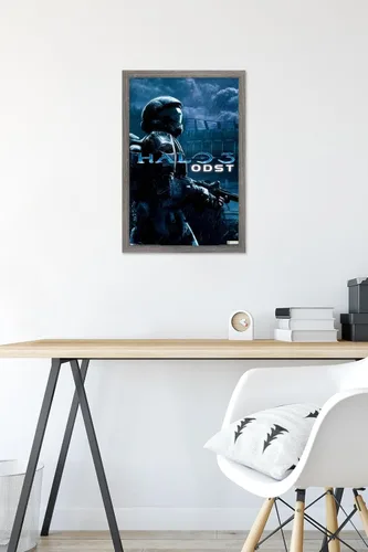 Miniatura 6 de Trends International aureola: ODST - Póster de pared de arte clave, 14.725 "x 22.375", versión enmarcada de madera de granero