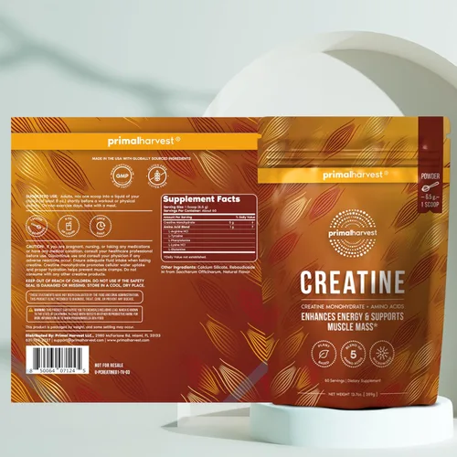Miniatura 5 de Primal Harvest Suplemento en polvo de creatina para hombres y mujeres, fitness, entrenamientos y crecimiento muscular, para ayudar a promover