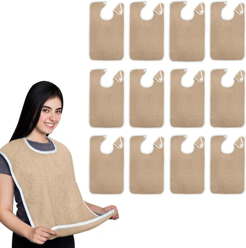 Miniatura 22 de Avalon Towels Adult Bibs for Women 100% Cotton Bib for Adults for Eating - Terry Cloth Adult Bibs for Men Clothing Protectors