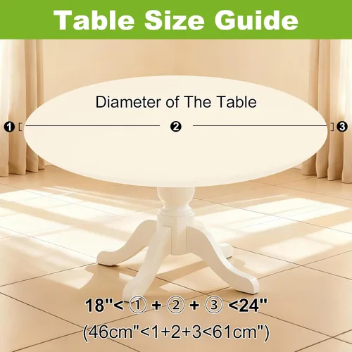 Miniatura 7 de Smiry Mantel Redondo de Spandex, Manteles Elásticos Ajustados Lavables para Mesas de 18"-24", Cubierta de Mesa de Pícnic Elástica Impermeable