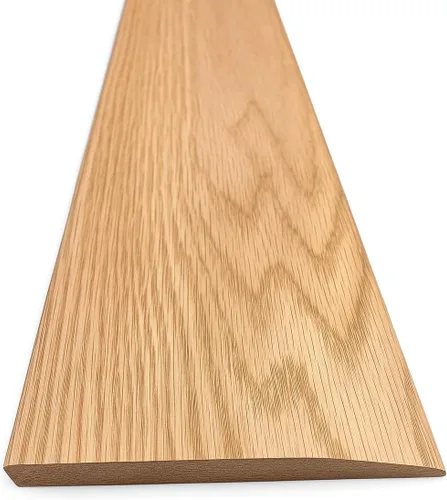 Umbral reductor de roble sin terminar de 36 pulgadas, 5 pulgadas de ancho x 5/8 pulgadas de alto, tira de transición de madera maciza para pisos,