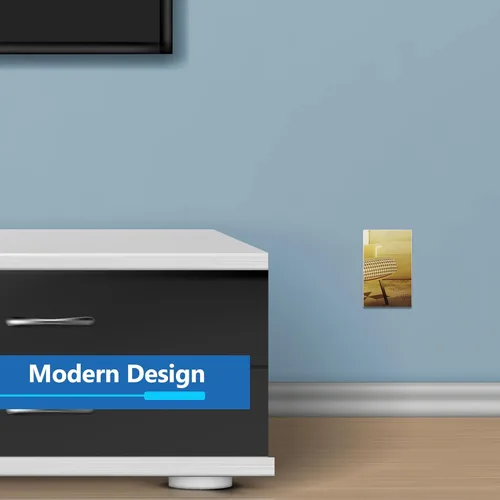 Miniatura 5 de LIDER Placa de pared en blanco, resistente a la temperatura y a los impactos, reflectante, cubierta sin tornillos, decoración moderna