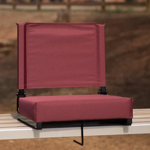 Miniatura 2 de Flash Furniture - asiento cómodo para usar en gradas de Flash - soporta 500 libras Silla de estadio ligera con asa y asiento ultra acolchado