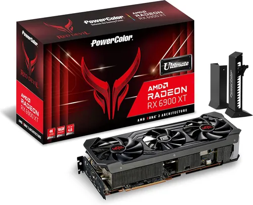 PowerColor Red Devil AMD Radeon RX 6900 XT Ultimate - Tarjeta gráfica para juegos con memoria GDDR6 de 16 GB, alimentada por AMD RDNA 2, HDMI 2.1