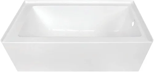 Miniatura 2 de KINGSTON BRASS VTDE603122R - Bañera acrílica contemporánea de 60 pulgadas con drenaje a la derecha y orificios de desbordamiento, color blanco
