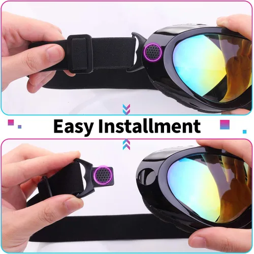 Miniatura 4 de Rngeo Lentes protectores para esquiar 2 unidades, anteojos protectores para snowboard para niños, niñas, jóvenes, hombres