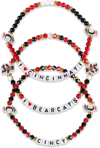Miniatura 47 de FOCO NCAA unisex-adulto Paquete de 3 Pulseras de la Amistad con Cuentas con Logotipo de Equipo Universitario de la NCAA Oficialmente Licenciadas