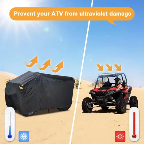 Miniatura 7 de Cubierta para ATV resistente 600D Oxford impermeable, protección UV para 4 ruedas/quad, protección para todo tipo de clima al aire libre
