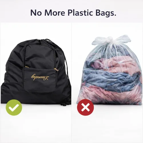 Miniatura 4 de Travel Fanatics Bolsa de lavandería para ropa sucia – Bolsa de lavandería plegable de viaje para maleta, hoteles, Airbnbs, cruceros y viajes por