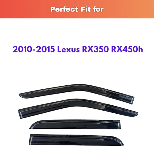 Miniatura 104 de KPY Visor de ventana compatible con Kia Soul 2009-2013, Protector contra lluvia de 4 unidades, deflectores de ventilación de ventana lateral