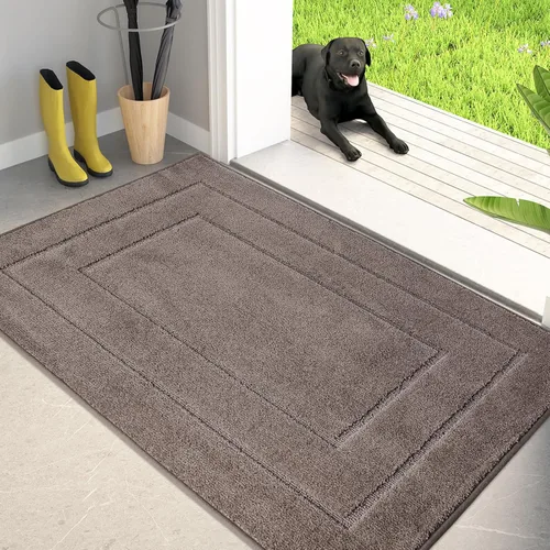 Miniatura 31 de PURRUGS Tapete para puerta que atrapa la suciedad, 20 x 31.5 pulgadas, antideslizante, lavable a máquina, tapete de entrada para perro, tapete