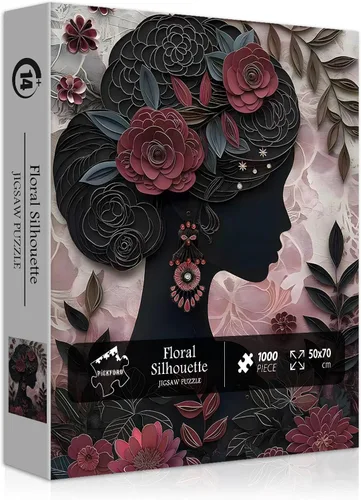 Miniatura 11 de Impossible Puzzle para adultos de 1000 piezas, paisaje de fantasía bailarina, dama rompecabezas, arte estético, floral, elegante, abstracto