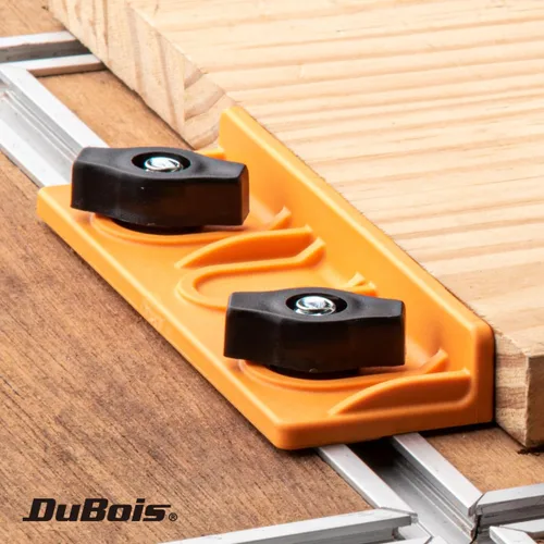 Miniatura 4 de DuBois 51054 T-Track Kit de parada larga, ajuste universal, bloque de tope de pista en T para carpintería en T, lijado y enrutamiento, 2