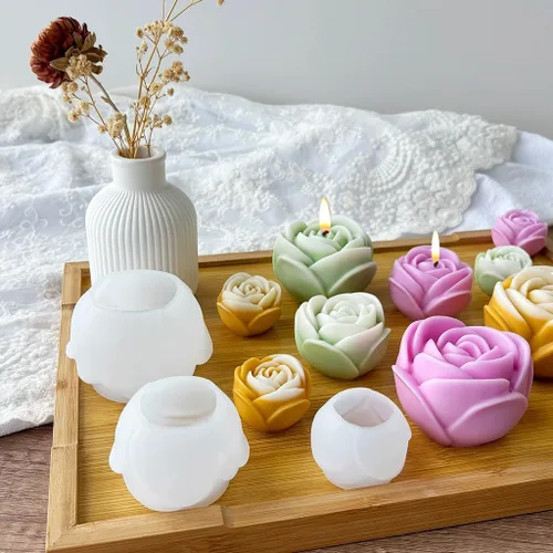 Miniatura 10 de Konrisa Moldes de vela de burbujas 3D, moldes de silicona con 15 cavidades para hacer velas de cera de soja, moldes de pastel de burbujas