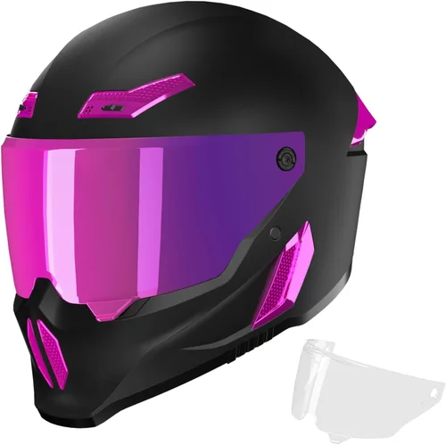 Miniatura 12 de Cascos para motocicleta MXJ Gear para hombres y mujeres adultos, Casco integral para motocicleta, MG666 aprobado por DOT, para carreras en la calle