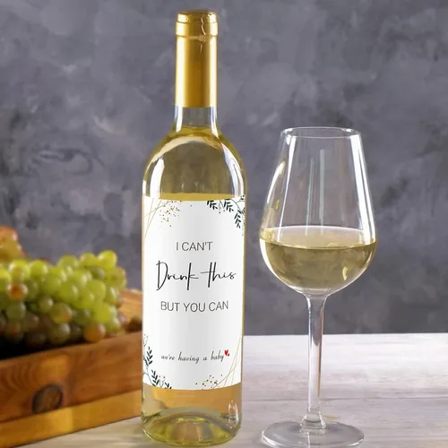 Miniatura 2 de Etiquetas de vino para anuncios de embarazo, 8 unidades ● Etiquetas de vino para anuncios de bebé, anuncio de embarazo para tías, revelación