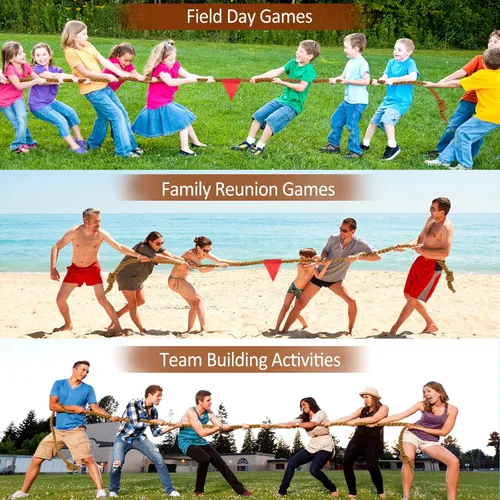 Miniatura 5 de Juegos al aire libre de tira y afloja con cuerda para niños y adultos, juegos de día de campo, reunión familiar, fiesta de cumpleaños