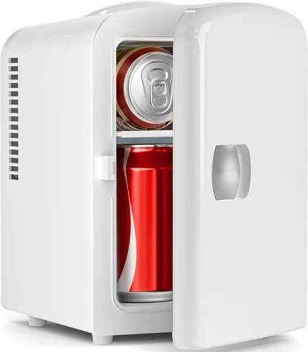 Miniatura 8 de Electactic Refrigerador compacto, mini refrigerador portátil, cuidado de la piel, capacidad de 4 litros/6 latas, para dormitorio, automóvil, oficina