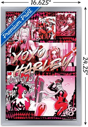 Miniatura 3 de Trends International DC Comics - Póster de pared de Harley Quinn, Good To Be Bad, 14.725 x 22.375 pulgadas, versión enmarcada plateada Versión