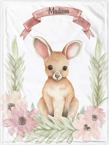 Miniatura 18 de Manta de bebé personalizada con llama, manta de bebé para niña pequeña, manta de bebé floral con nombre que recibe manta de bebé, manta de felpa