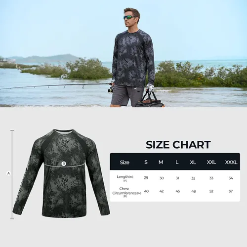 Miniatura 6 de KastKing Camisas de pesca UPF 50 para hombre, camisa de pesca de manga larga, transpirable, absorbe la humedad, camisas de sol para hombres