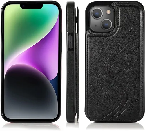 Miniatura 3 de Asuwish Funda compatible con iPhone 15 de 6.1 pulgadas con protector de pantalla de vidrio templado y tarjetero con soporte para tarjetero, soporte